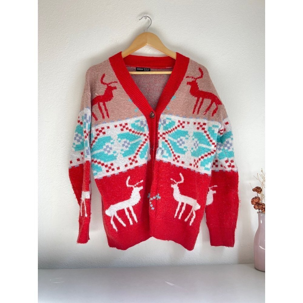NWOT Holiday Xmas Grandpa Sweater/ Cardigan Sz S